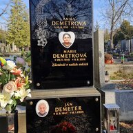 Černá skleněná deska plus fota